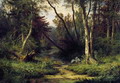 Лесной пейзаж с цаплями - 1870 год